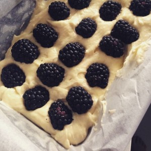 A True Love of Mine: Lime Syrup and Blackberry Cake